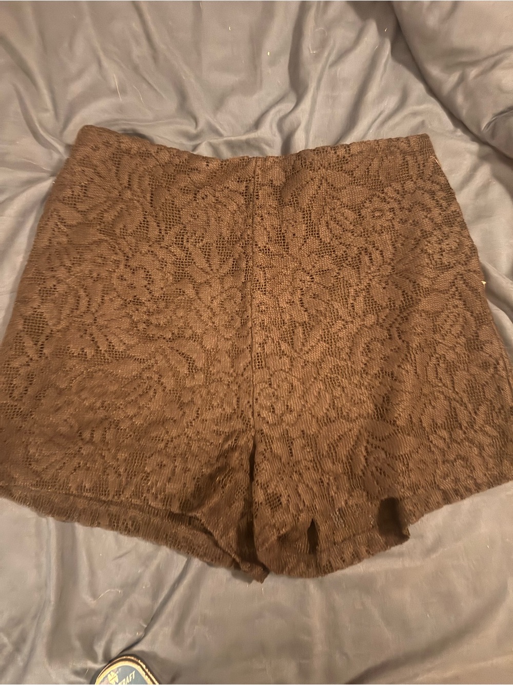 Veronica Beard Black Lace High-Waist Shorts